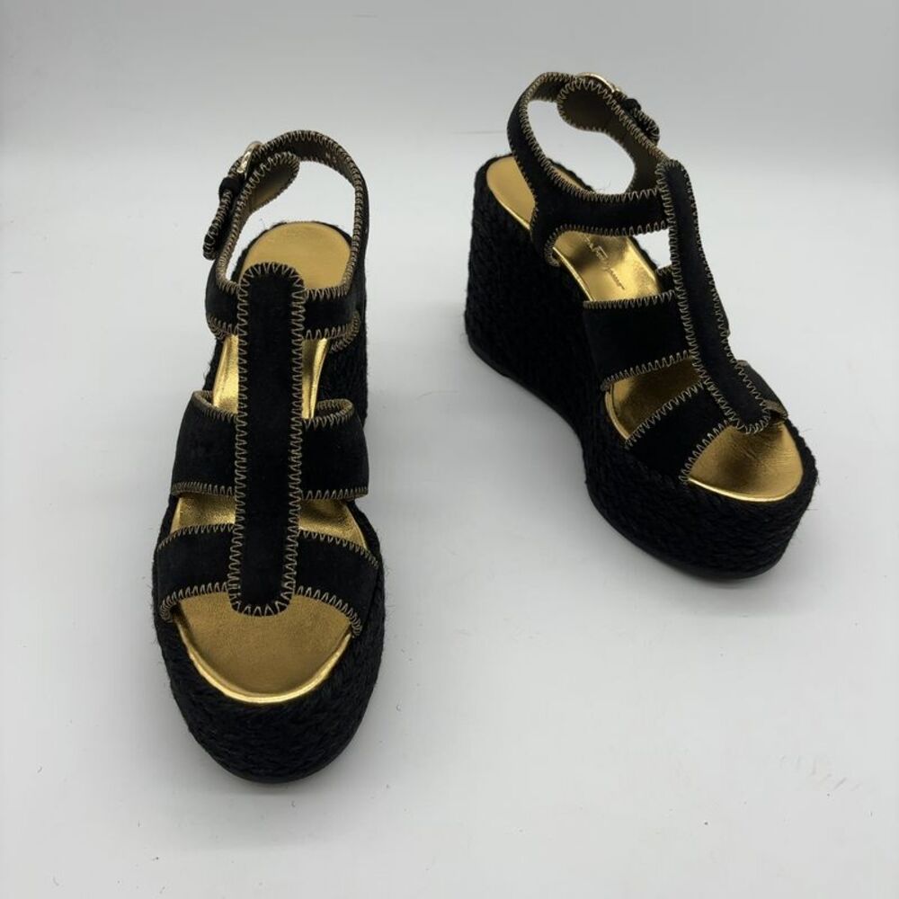 Ferragamo Suede Wedge Sandals
